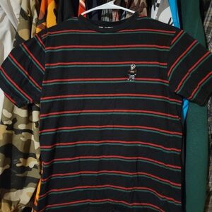 DGK Black and Red Striped Tee